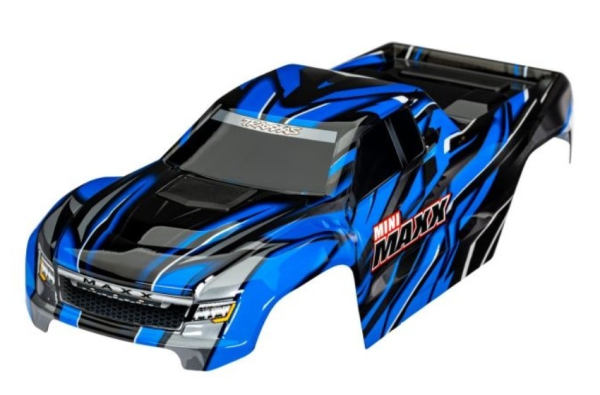TRX10711-BLUE Karosserie blau mit Aufkleber & Clipless TRAXXAS Mini-Maxx